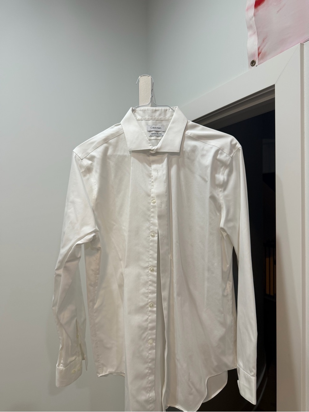Calvin Klein Men's White Button-Front Dress Shirt